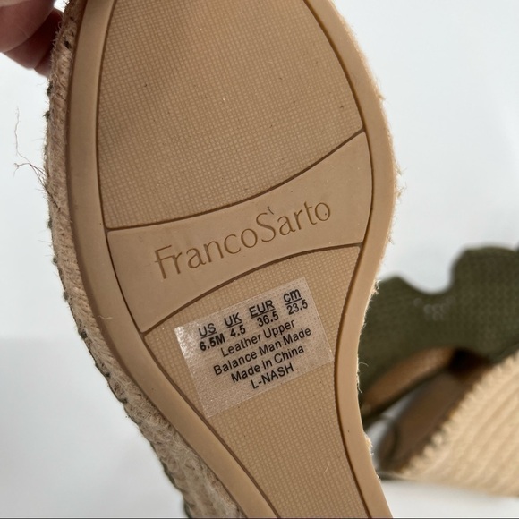 FRANCO Sarto Nash wedge leather lace up sandals size 6.5 - Picture 6 of 8